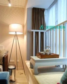 現代簡約三居室124平米6.5萬首開國風上觀裝修案例